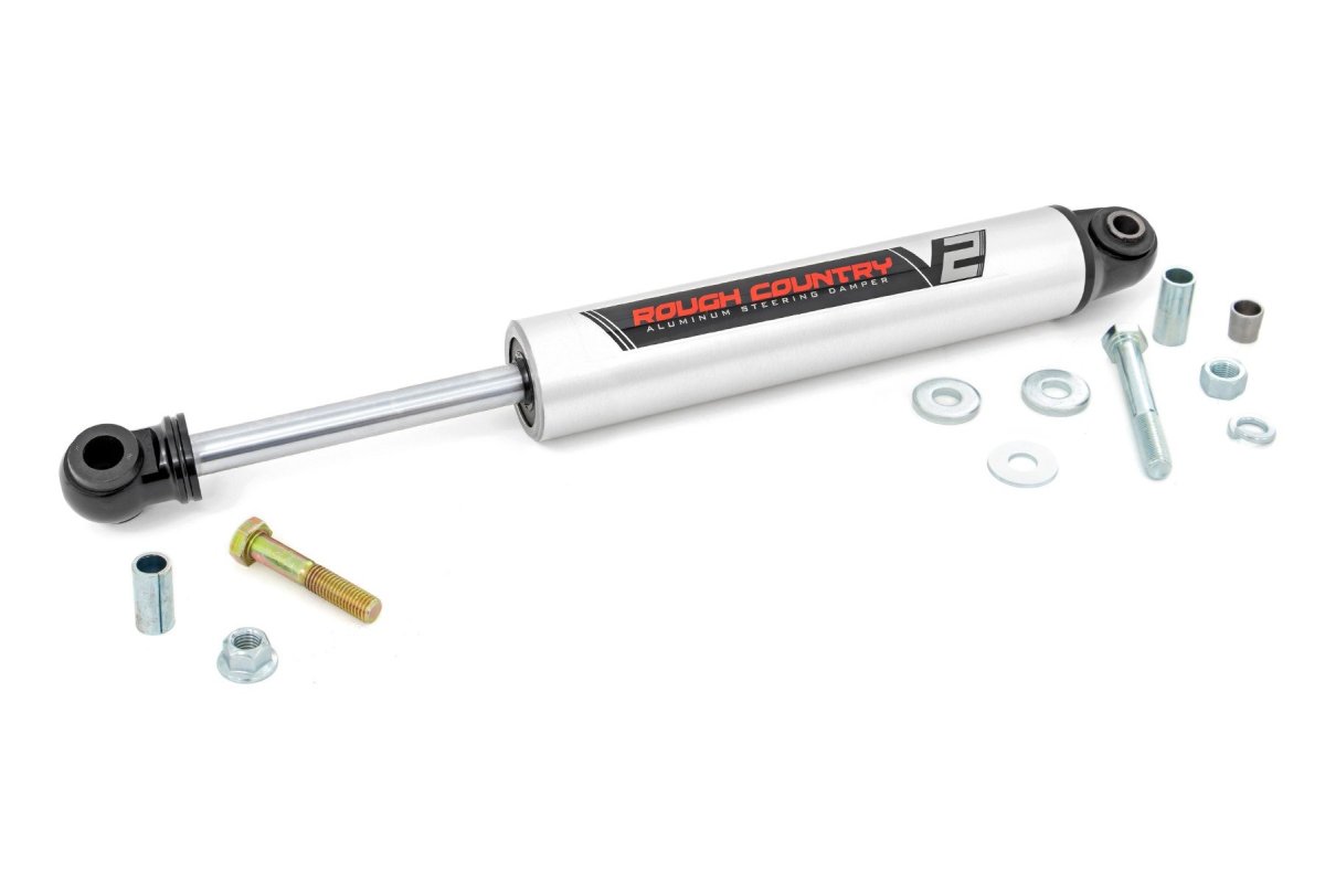 Chevrolet Silverado 3500 HD Steering Stabilizer - Rough Country - V2 - '11-'15